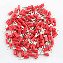 Load image into Gallery viewer, PATRON PSR8-200 200PCS #8 Red Insulated Fork Spade Wire Connector Electrical Crimp Terminal 18-22AWG