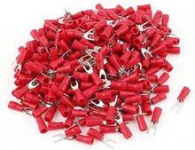 Load image into Gallery viewer, Absolute USA RS8-200 200PCS Red Insulated Fork Spade Wire Connector Electrical Crimp Terminal 18-22 AWG