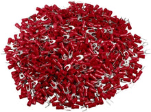 Load image into Gallery viewer, XP Audio XSR8-200 200PCS #8 Red Insulated Fork Spade Wire Connector Electrical Crimp Terminal 18-22AWG