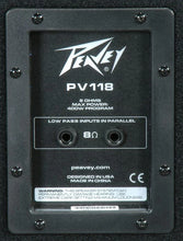 Load image into Gallery viewer, Peavey PV 118 18" Professional Passive Subwoofer 25' 2-Conductor Speakon to Speakon