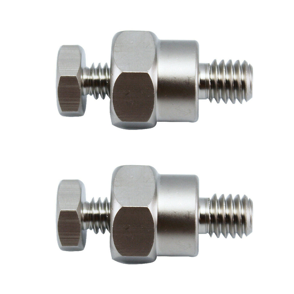 2 Absolute BTC-50 GM Short Side Post Mount Positive Negative Battery Terminal Chrome Plated