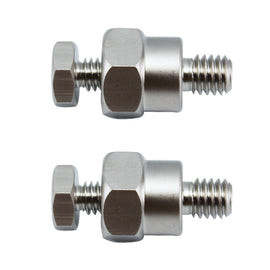 2 Absolute BTC-50 GM Short Side Post Mount Positive Negative Battery Terminal Chrome Plated