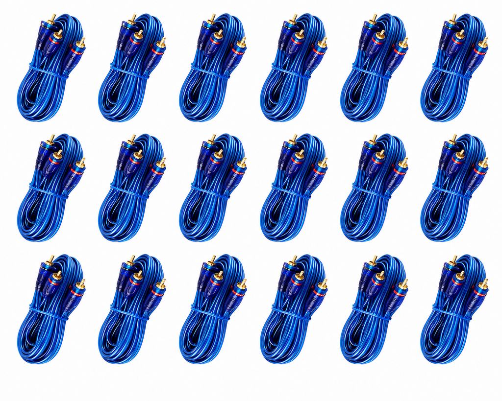 20 Pack MK Audio KABC20B 20 ft Digital Audio Coaxial Cable Gold-Plated RCA Male to RCA Male S/PDIF Cable