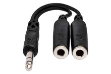 Load image into Gallery viewer, Hosa YPP-118 Y Cable, 1/4 in TRS to Dual 1/4 in TRSF
