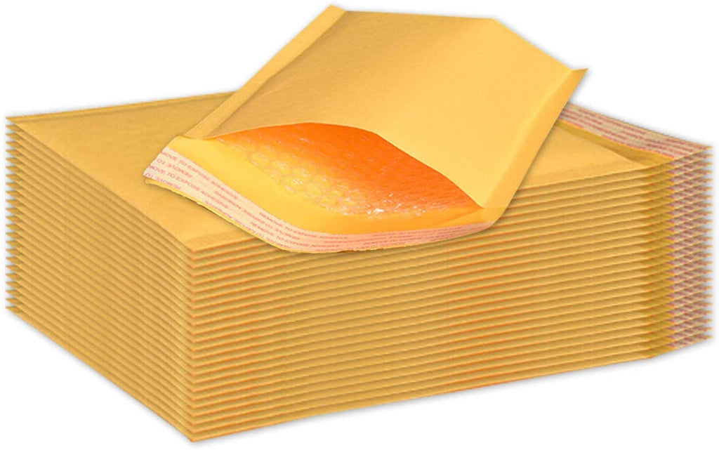 BM Paper 100 #1 7.25X11" Kraft Poly Bubble Mailers Padded Envelopes Bulk Bubble Lined Wrap Polymailer Bags