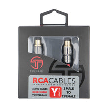 Load image into Gallery viewer, Tsunami TSX-Y2 2 Female To 1 Male Y Adapter RCA Cable