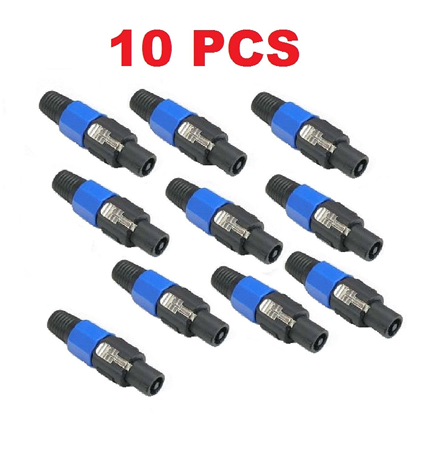 10 Pcs Conductor Speaker Cable Male Connector End for SPEAKON Audio Loudspeaker