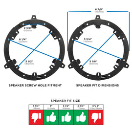 Metra 82-7000 Front & Rear Speaker Adapter Plate Compatible Fits Mitsubishi 2007-Up