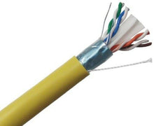 Load image into Gallery viewer, Patron Cat6 Ethernet Cable 23AWG 600Mh UL Bare Solid Copper Wire UTP 250' Yellow