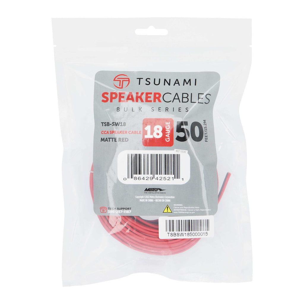 Tsunami TSB-SW18 CCA 50FT 18GA Speaker Wire