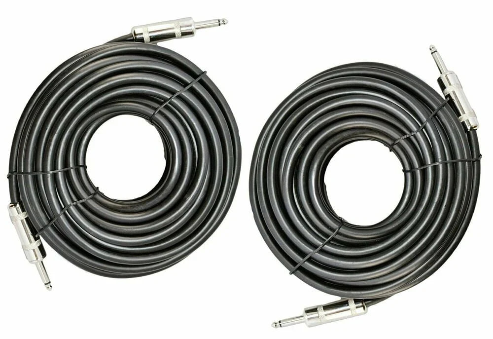 2 MK Audio MKQQM3 1/4" to 1/4" 3 FT. Wire PA DJ Pro Audio Speaker Cable