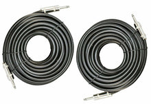 Load image into Gallery viewer, 2 MK Audio 1/4" to 1/4" Male 25 Feet Wire PA DJ Pro Audio Speaker Cable