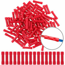 Load image into Gallery viewer, 100pcs 22-16 Gauge Butt Insulated Splice Terminals Electrical Crimp Connectors