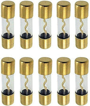 Load image into Gallery viewer, 10 MK Audio 100 Amp Inline Glass AGU Fuses Gold Plated Inline Glass