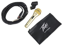 Load image into Gallery viewer, Peavey PVI 2G 1/4" Gold Cardioid Unidirectional Dynamic Vocal Microphone with 1/4" Cable