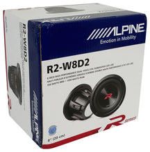 Load image into Gallery viewer, Alpine R2-W8D2 8" R Series 1,000 Watt Car Audio Subwoofer, 2 Ohm, Dual VC Sub + KTE-8G.3 Grille
