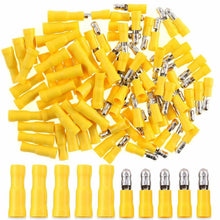 Load image into Gallery viewer, 100pcs 12-10 Gauge Insulated Male/Female Bullet Quick Splice Wire Terminals Wire
