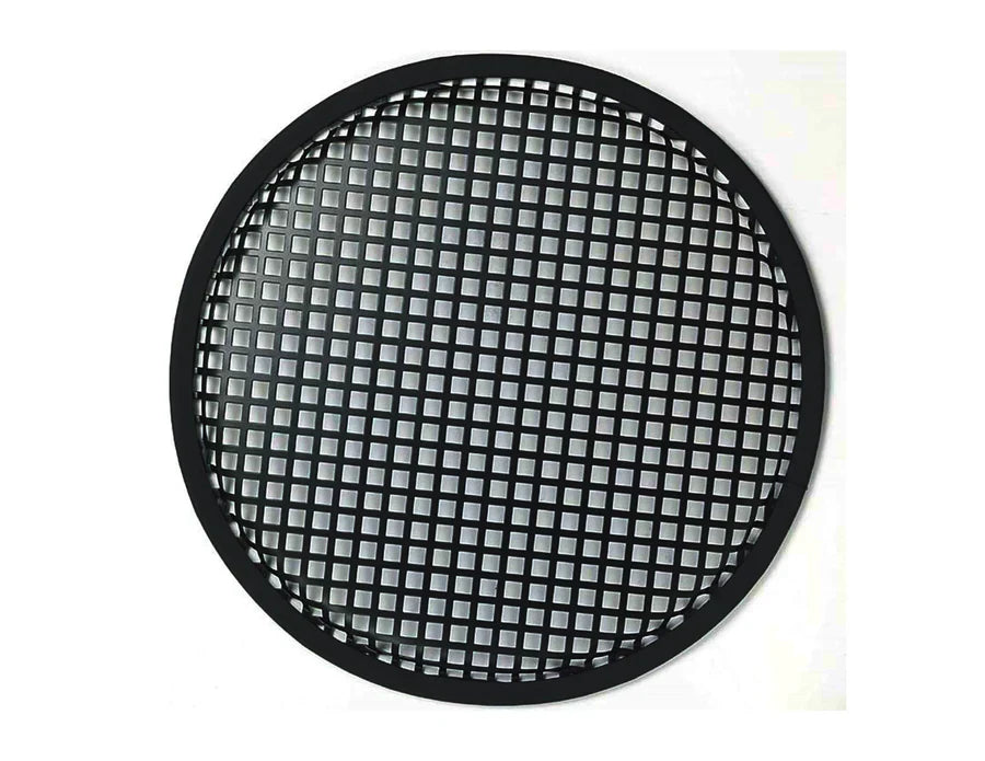 12" Steel Speaker Subwoofer Sub Waffle Mesh Grill Cover w/ Clips & Screws (pair)