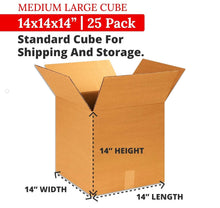 Load image into Gallery viewer, Shipping Boxes 14"L x 14"W x 14"H 50-Pack Corrugated Cardboard Box for Packing Moving Storage