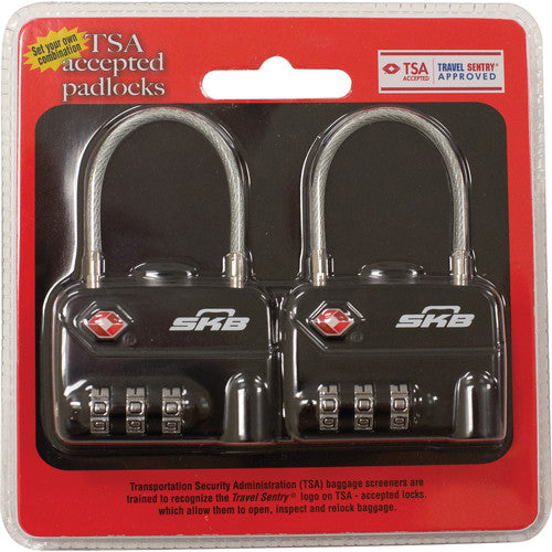 SKB 1SKB-PDL TSA Combination Cable Padlocks (2-Pack)
