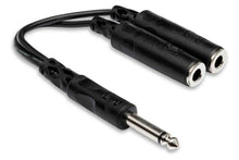 Load image into Gallery viewer, Hosa YPP-111 Y Cable 1/4" Male to Two 1/4" Female