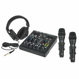Mackie Performer Bundle With ProFX6V3 Mixer EM-89D Mics and Headphones