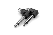 Load image into Gallery viewer, Hosa GPR-123 Right-angle Adaptors, RCA to 1/4 in TS -2 PCS