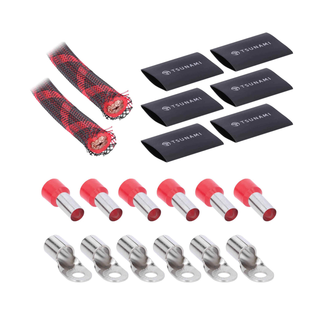 Tsunami TSX-PWR0 50Ft Spool Red 0ga w/Acc Kit
