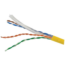 Load image into Gallery viewer, Patron 250' Cat6 Ethernet Yellow Bulk Network Cable 23AWG 600Mhz UL Bare Solid Copper Wire UTP 250' Yellow