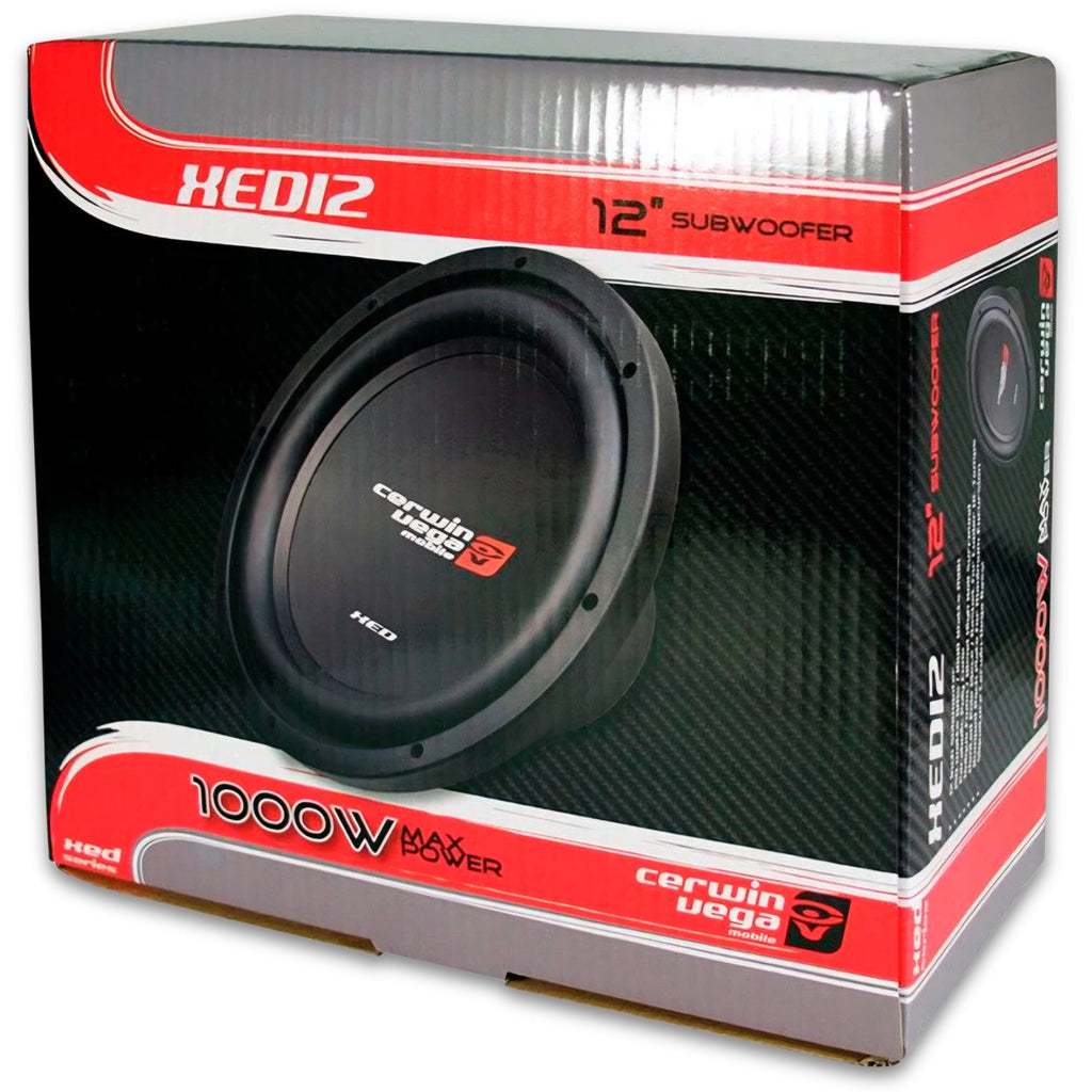 Cerwin Vega XED12V2 1000W 12" SVC 2-OHM Car Audio Subwoofer Woofer