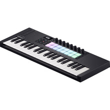 Load image into Gallery viewer, Novation	LAUNCHKEY-MINI37-MK4 USB MIDI Keyboard Controller (Black, 37 Mini Keys)