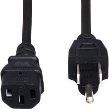 Load image into Gallery viewer, Hosa PWC-401.5 Power Cable 1.5 foot Power Cord IEC C13 to NEMA 5-15P 1.5 ft