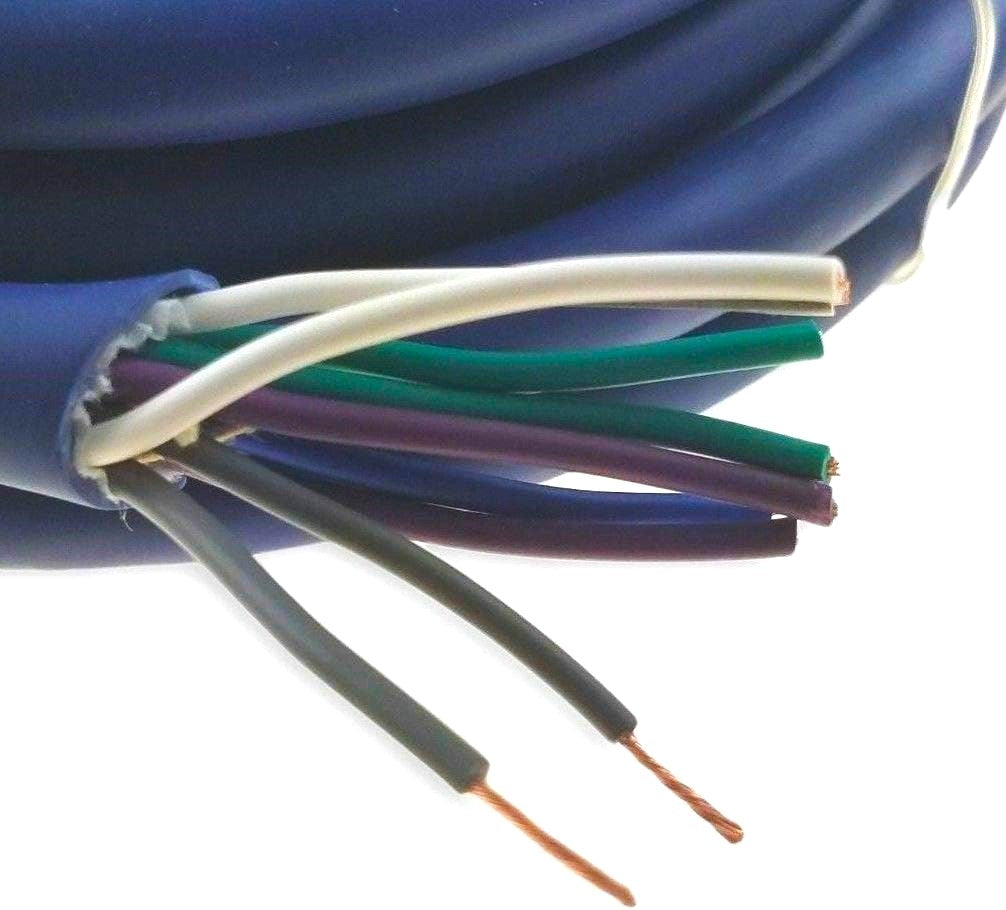 Metra 100ft 18 Gauge Multi 9 Conductor Blue Speed Hiding Speaker Trailer Wire Cables