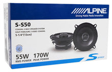 Load image into Gallery viewer, Alpine S-S50 340W Max (110W RMS) 5 1/4" Type-S 2-Way Coaxial Car Speakers