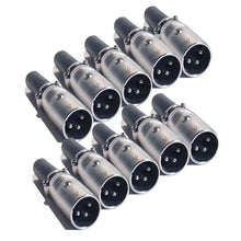 Load image into Gallery viewer, Mr. Dj XLRMH10 10 XLR Male Head 3 Pin Connector Allows for Speaker Cables
