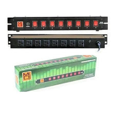 Load image into Gallery viewer, MR DJ PSC250 Rack Mountable 8 Port Power Switcher Surge Protectors Power Center