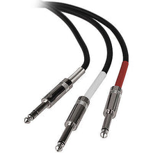 Load image into Gallery viewer, MR DJ CQMQ6 6' Pro PA DJ Karaoke One 1/4" Male Stereo to Two 1/4" Y-Adapter Male Mono