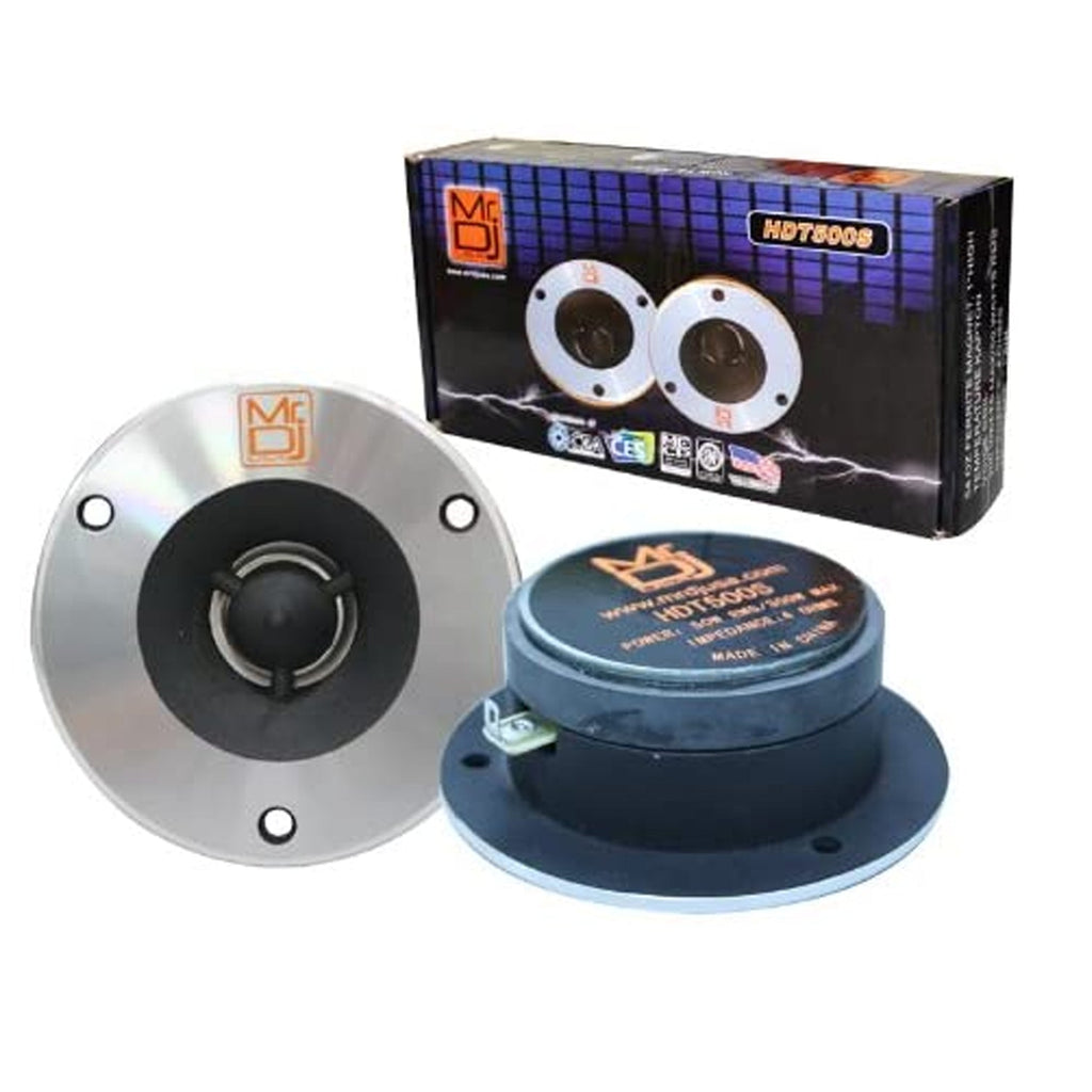 MR DJ HDT500S 600W Pair Slim 4-Inch Titanium Bullet High Compression Tweeter with 54 Ounce Ferrite Magnet