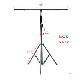 MR Truss TST200 Pro Audio & Lighting Crank-Up Tripod Stand 12FT Adjustable Heavy-Duty Stand