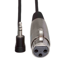 Load image into Gallery viewer, Hosa XVS-102F, XLR3F to Right Angle 3.5 mm TRS Microphone Cable - 2 Feet