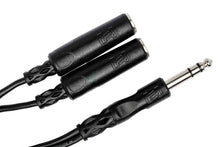 Load image into Gallery viewer, Hosa YPP-118 Y Cable, 1/4 in TRS to Dual 1/4 in TRSF