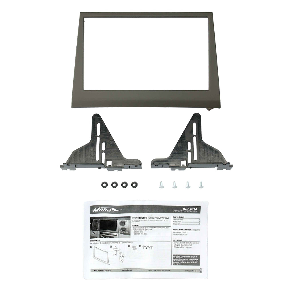 Metra 108-CH4DK Double-DIN Dash Kit - Compatible Fits for Jeep Commander 2006-2007
