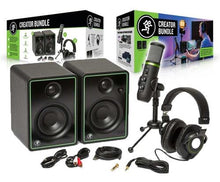 Load image into Gallery viewer, Mackie Creator Bundle USB microphone, studio monitors, and headphones