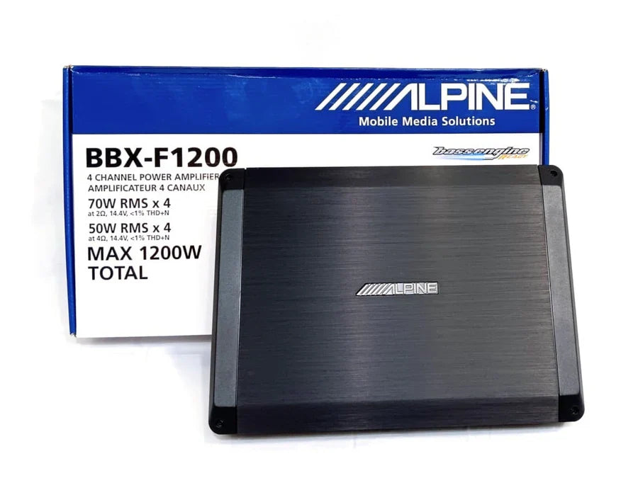 Alpine BBX-F1200 4 Channel Amp+ 4 Alpine SPE6090 6x9 Coaxial Speakers + Absolute KIT4 Amp Kit