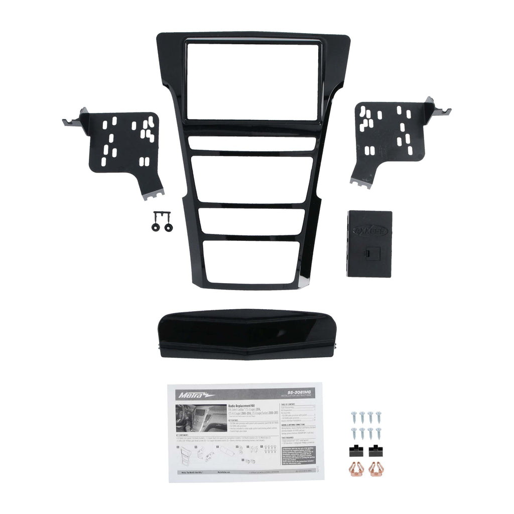 Metra 95-3081HG Single DIN or Double DIN Dash Kit Compatible Fits for Cadillac 2008-2014