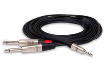 Load image into Gallery viewer, Hosa HMP-010Y Pro Stereo Breakout REAN 3.5 mm TRS to Dual 1/4 in TS - 10 Feet