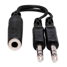 Load image into Gallery viewer, Hosa YPP-308, 1/4" TRS Female to Dual 1/4" TRS Male Y Cable
