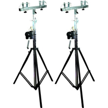 Load image into Gallery viewer, (2) MR TRUSS Pro Lighting 12 Foot Crank Light Stand &amp; (2) Square Truss T-Bar