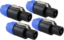 Load image into Gallery viewer, MR DJ USA SPMH4 4-Pack 4-Pole Speakon Male Speaker Cable Connectors