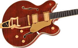 Gretsch 2400781878 Broadkaster LX Figured Semi-hollowbody Electric Guitar - Bourbon Stain